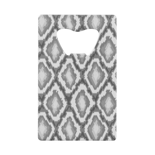Pythonslang huidpatroon creditkaart flessenopener (Voorkant)