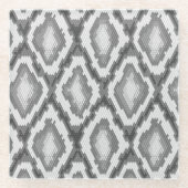 Pythonslang huidpatroon glazen onderzetter (Voorkant)