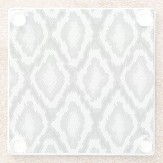 Pythonslang huidpatroon glazen onderzetter (Achterkant)