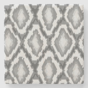 Pythonslang huidpatroon stenen onderzetter