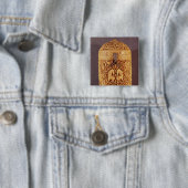 Pyx met een opluchting die de aangename vierkante button 5,1 cm (In situ)