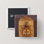 Pyx met een opluchting die de aangename vierkante button 5,1 cm (Voorkant /achterkant)