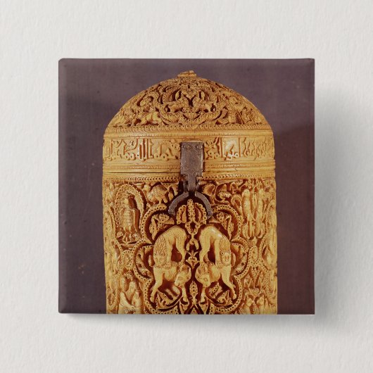 Pyx met een opluchting die de aangename vierkante button 5,1 cm (Voorkant)