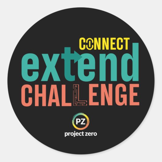 PZ Connect, Extend, Challenge Sticker (Voorkant)