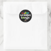 PZ Kleur, Symbool, Image Sticker (Rond) (Tas)