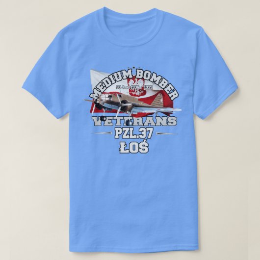 PZL37 o Poolse medium bommenwerper T-shirt (Design voorkant)
