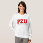 PZU - Witte lange hoes T-shirt (Voorkant volledig)