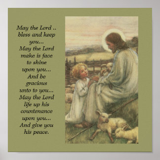 q-2 jesus en kind poster