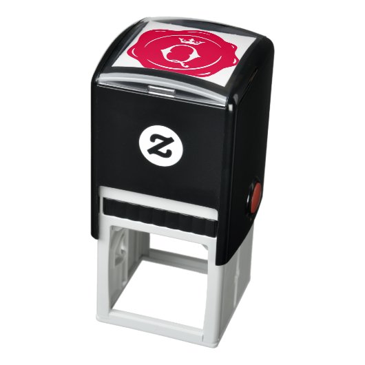 Q - Antiek Wax Seal Gotische Kroon Initiaal Letter Zelfinktende Stempel (Product)