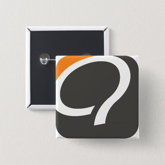 Q Button - Sinaasappel (Voorkant /achterkant)