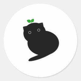 Q Cat Ronde Sticker