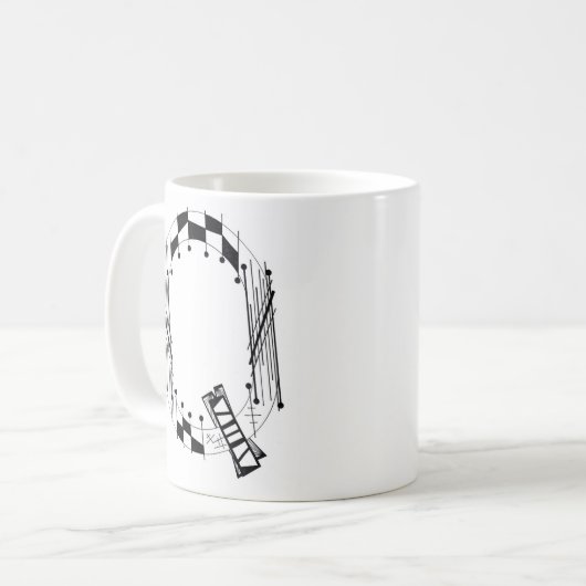 "Q" Coffee Mok (Voorkant links)