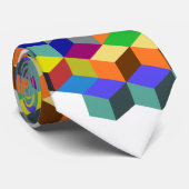 Q Cubes Stropdas (Opgerold)