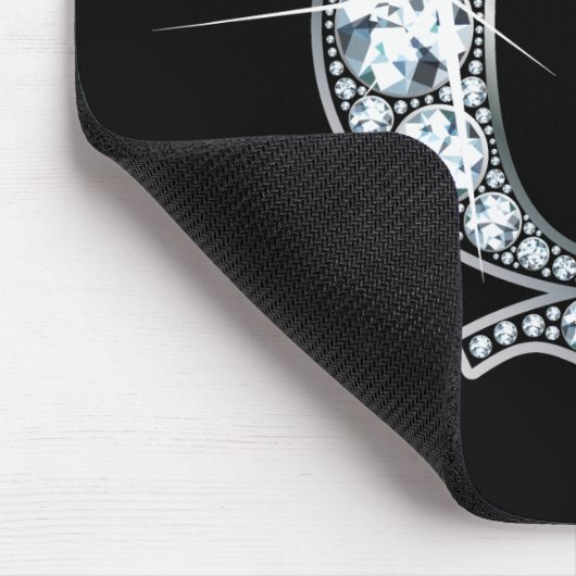 "Q" Diamond Bling Mousepad Muismat (Hoek)
