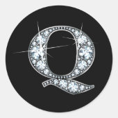 "Q" Diamond Bling Sticker (Voorkant)