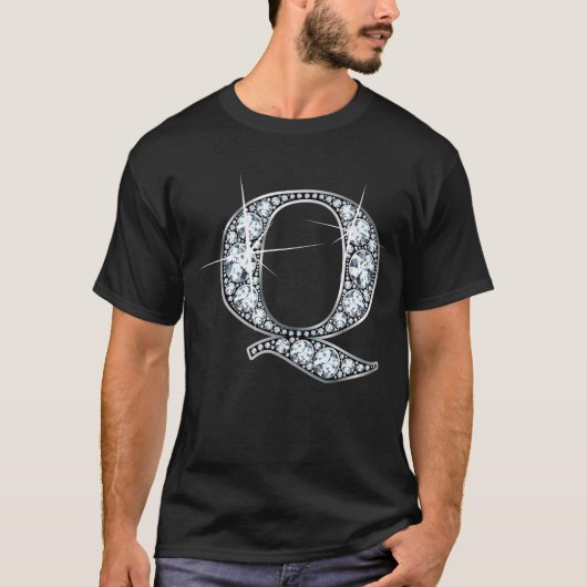 "Q" Diamond Bling T-Shirt (Voorkant)