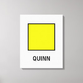Q Familienaam Nautische vlag Canvas Afdruk