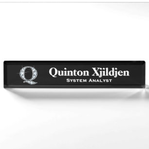 Q Faux Diamond Desk Naambordje