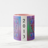 Q Initiaal "Blue Rain Glass" Mokken - Kieuwsteins (Center)