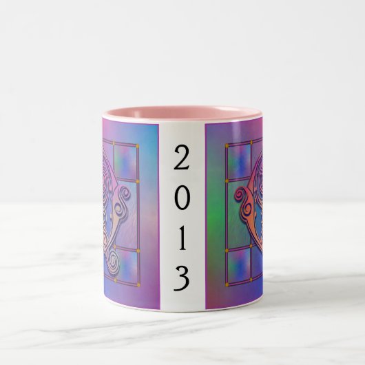 Q Initiaal "Blue Rain Glass" Mokken - Kieuwsteins (Center)