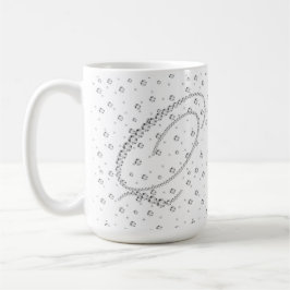 Q Initiaal Monogram Witte Diamanten Print Koffiemok