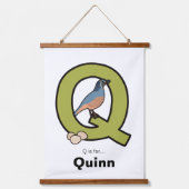 Q is voor gepersonaliseerde… hangend wandkleed (Voorkant)