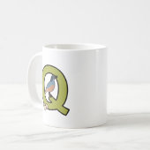 Q is voor gepersonaliseerde mok (Voorkant links)