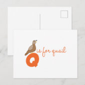Q is voor kwart briefkaart (Voorkant / Achterkant)