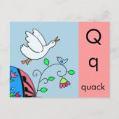 Q is voor Quack Briefkaart (Voorkant)
