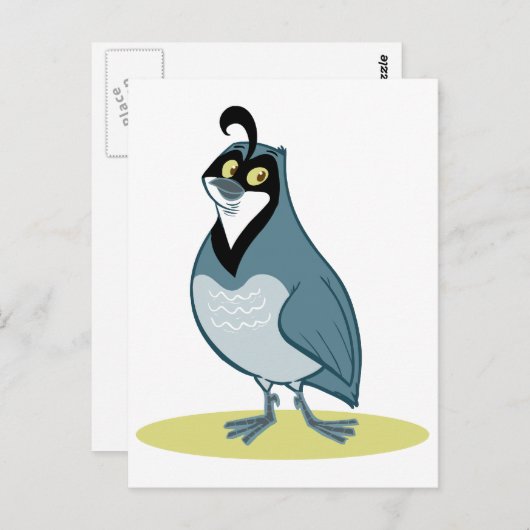 Q is voor Quail Briefkaart (Voorkant / Achterkant)