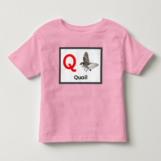 Q is voor Quail T-Shirt (Voorkant)
