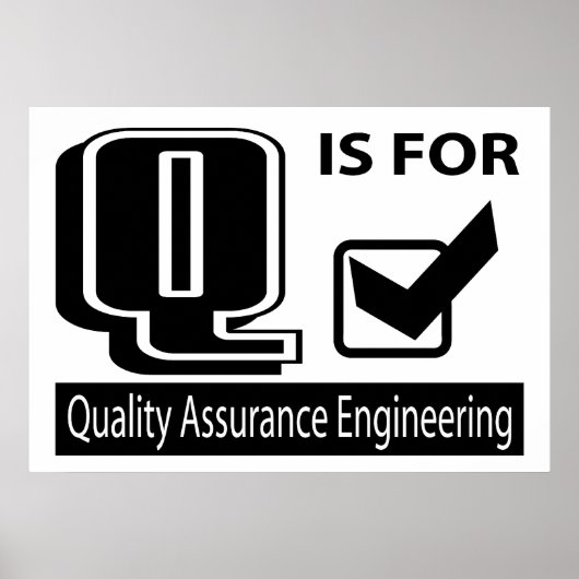 Q is voor Quality Assurance Engineering Poster (Voorkant)