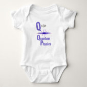 Q is voor Quantum Physics Cute Science Design Romper (Voorkant)