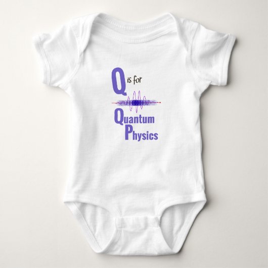 Q is voor Quantum Physics Cute Science Design Romper (Voorkant)