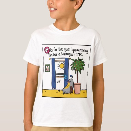 Q is voor Quarantining Kind T-shirt (Voorkant)