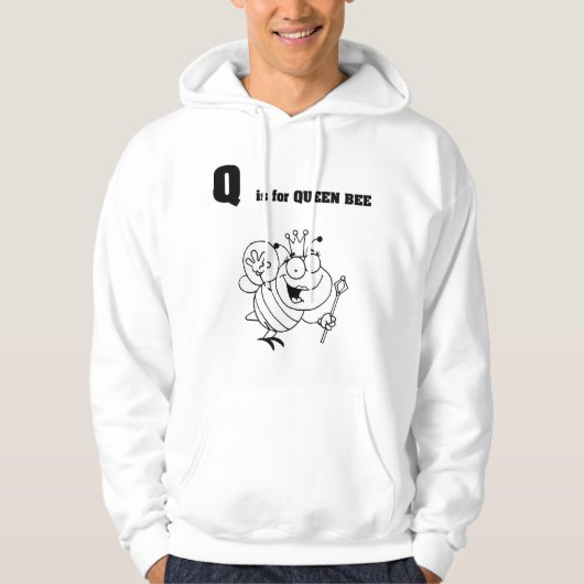 Q is voor Queen Bee Mannen Hoodie (Voorkant)