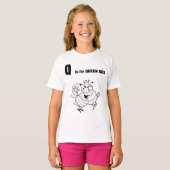 Q is voor Queen Bee Meisjes T-Shirt (Voorkant volledig)