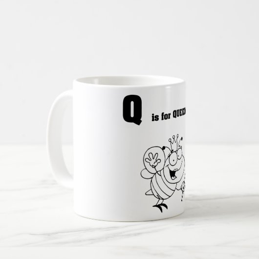 Q is voor Queen Bee Mok (Voorkant links)