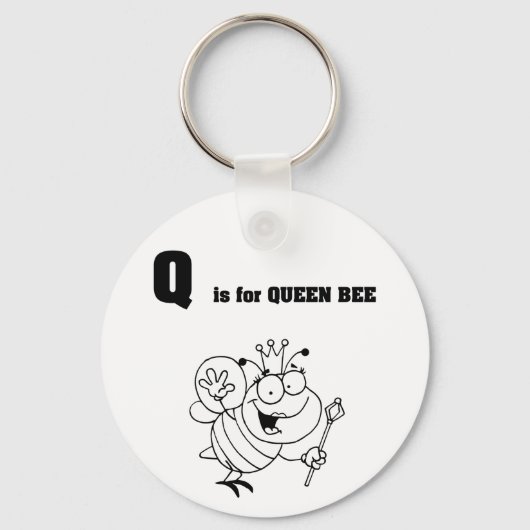 Q is voor Queen Bee Sleutelhanger (Voorkant)