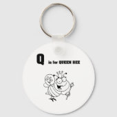 Q is voor Queen Bee Sleutelhanger (Achterkant)