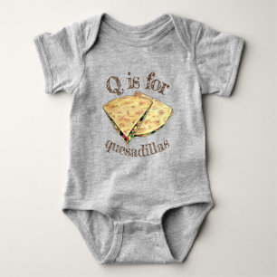 Q is voor Quesadillas Mexican Food Appetizer Romper