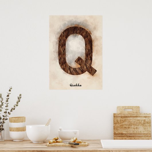 Q is voor Quokka Poster (Keuken)