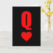 Q kaart Queen Hearts Matching Koppel Saint Valenti (Gele Bloem)
