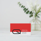 Q Letter-alfabet Visitekaartje Red (Staand voorkant)