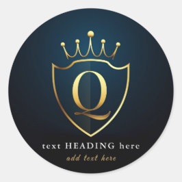 Q - Letter Monogram Ronde Sticker