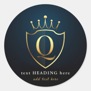 Q - Letter Monogram Ronde Sticker