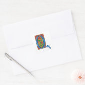 Q - MINIATURE VIERKANTE STICKER (Envelop)