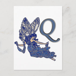 Q Monogram Angel Briefkaart