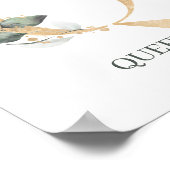 Q Monogram Floral Aangepast Poster (Hoek)