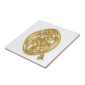 Q Monogram "Irish Gold"-keramische Tegel Tegeltje (Zijkant)